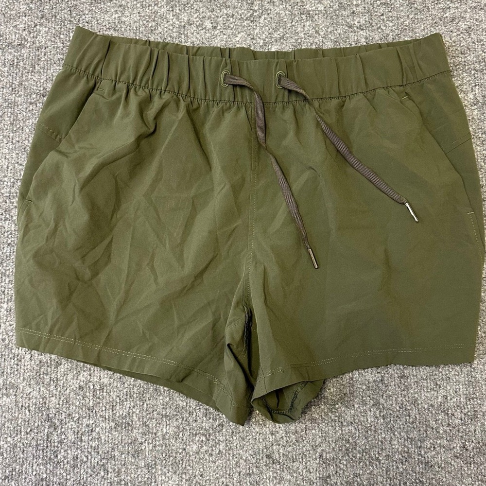 Avia Shorts Womens Size L Olive Green Athletic Workout Casual Drawstring Elastic